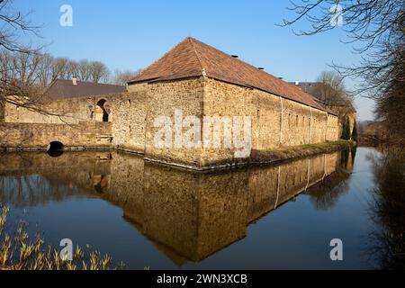 Château aux douves, maison de Kemnade, vallée de la Ruhr, Hattingen, NRW, Rhénanie du Nord-Westphalie, Allemagne, Europe Banque D'Images