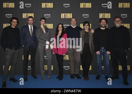 Le Cast lors du Photocall du film ANTONIA, 29 février 2024 au Cinéma Barberini, Rome, Italie Banque D'Images