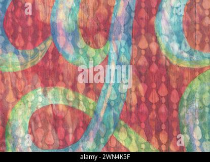 Photo illustration détail d'une chaîne de lettres faite avec une calligraphie au pochoir. Banque D'Images