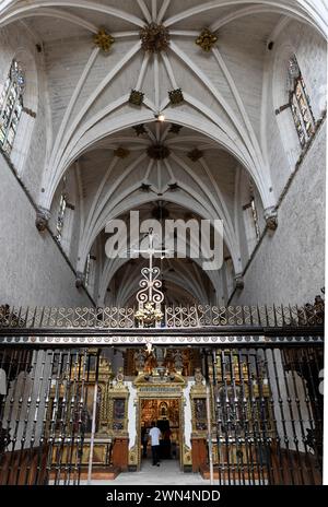 Cartuja de Santa Maria de Miraflores, gothique XVe siècle. Burgos, Castilla y Leon, Espagne. Banque D'Images