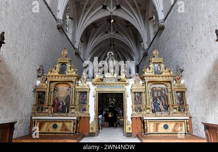 Cartuja de Santa Maria de Miraflores, gothique XVe siècle. Burgos, Castilla y Leon, Espagne. Banque D'Images