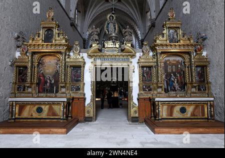 Cartuja de Santa Maria de Miraflores, gothique XVe siècle. Burgos, Castilla y Leon, Espagne. Banque D'Images