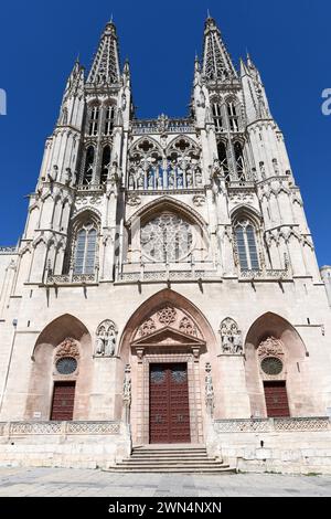 Cathédrale Santa Maria de Burgos (gothique, renaissace et baroque, 13-18ème siècle). Portail Santa Maria. Burgos, Castilla y Leon, Espagne. Banque D'Images