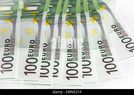 Billets en euros monnaie européenne. Économie et banques d'Europe. Banque D'Images