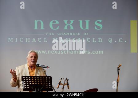 Michael Mansfield QC 50e anniversaire de son admission au barreau, Nexus Chambers 23/11/17 Banque D'Images