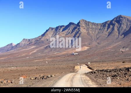 Chemin vers la Casa Villa Winter à Jandia Peninsula, Cofete, Fuertevertura, îles Canaries en Espagne Banque D'Images