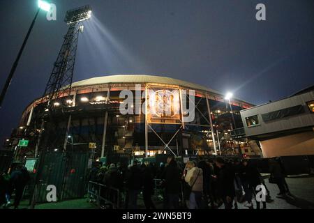 ROTTERDAM, 29-2-2024, Stadium de Kuip, Dutch KNVB beker Half final, 2023/2024, Feyenoord - FC Groningen, aperçu du stade crédit : Pro Shots/Alamy Live News Banque D'Images