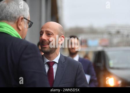 Paris, France. 29 février 2024. Stanislas Guerrini, Ministre de la transformation et de la fonction publique, crédit : Abaca Press/Alamy Live News Banque D'Images