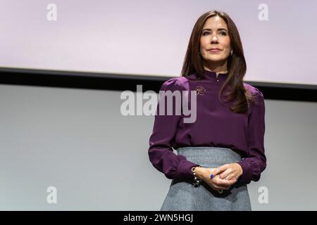 La reine Marie danoise assiste à la Journée de la rareté 2024 à Industriens Hus à Copenhague, le jeudi 29 février 2024. La Journée de la rareté est une journée internationale de sensibilisation aux maladies rares et aux handicaps. Au Danemark, il est célébré avec un grand événement tous les 4 ans. Banque D'Images