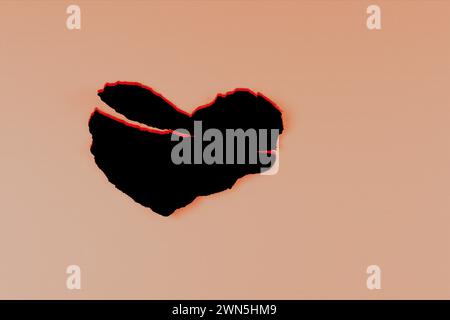 STIL Life Damage Red Heart paper sur fond pour le concept multiple et l'inspiration de Motivate Banque D'Images