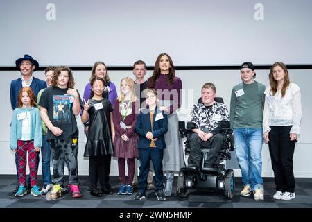 La reine Marie danoise assiste à la Journée de la rareté 2024 à Industriens Hus à Copenhague, le jeudi 29 février 2024. La Journée de la rareté est une journée internationale de sensibilisation aux maladies rares et aux handicaps. Au Danemark, il est célébré avec un grand événement tous les 4 ans. Banque D'Images