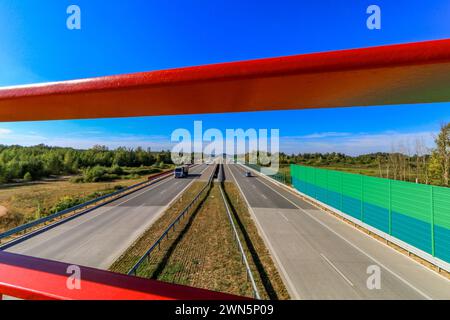 Autoroute Amber en Pologne, autoroute, autoroute à péage en Pologne Europe Banque D'Images