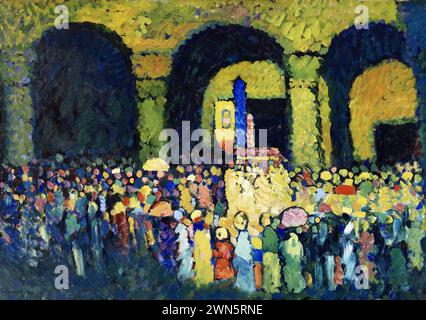 Kandinsky Wassily - la Ludwigskirche à Munich (1908) Banque D'Images