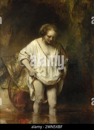 Rembrandt - Une femme baignant dans un ruisseau (Hendrickje Stoffels ) Banque D'Images