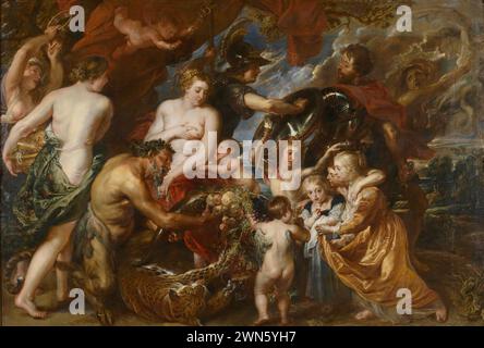 Rubens Pieter Paul - Minerva protège Pax de mars ('paix et Guerre') Banque D'Images