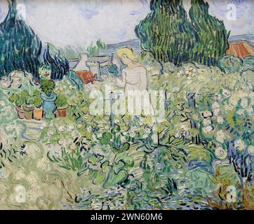 Sur - Oise (1890) (olio su tela 46 x 55,5 cm) - Van Gogh Vincent - Mademoiselle Gachet dans son jardin à Auvers Banque D'Images