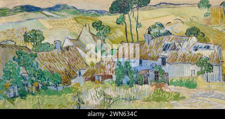 Van Gogh Vincent - fermes près de Auvers (1890) Banque D'Images