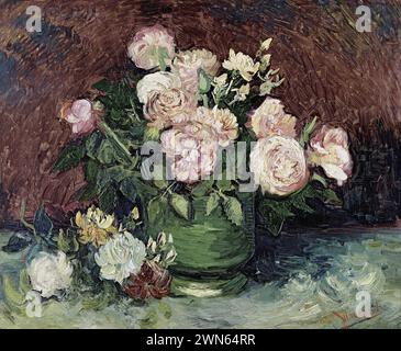 Van Gogh Vincent - Roses et pivoines (1886) Banque D'Images