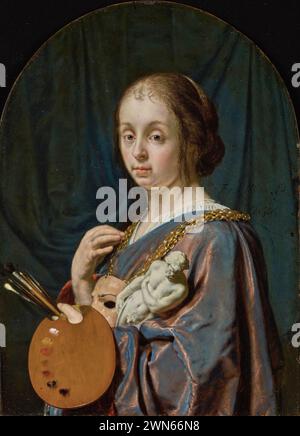 Van Mieris Frans il Vecchio - Pictura (une allégorie de la peinture) Banque D'Images