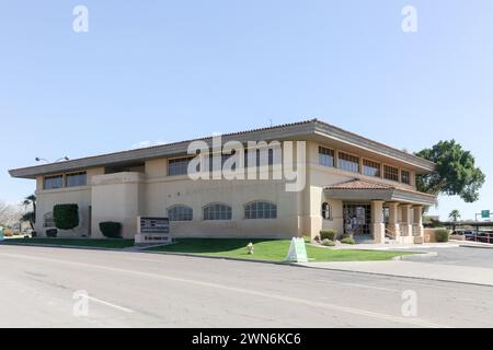 Le site de Mesa de l'Advanced Fertility Care Clinic n'est plus ouvert et le bâtiment est vide dans le centre commercial Fiesta Mall de Mesa, Arizona, le 29 février 2024. Les républicains au sénat ont bloqué la législation pour protéger la fécondation in vitro malgré les réactions récentes après une décision de la Cour suprême de l’Alabama qui menace la procédure. Les démocrates intensifient leur message autour de cette question dans huit états du champ de bataille, et tracent une ligne directe de la décision à la forme des États-Unis par Donald Trump. (Photo par : Alexandra Buxbaum/Sipa USA) crédit : Sipa USA/Alamy Live News Banque D'Images