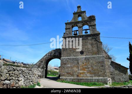 Église Santa Justa de Espadañedo, Zamora, Espagne Banque D'Images