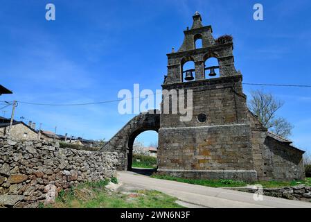 Église Santa Justa de Espadañedo, Zamora, Espagne Banque D'Images