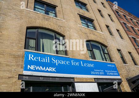 Espace de vente au détail à louer, Meatpacking District, New York City, New York, États-Unis Banque D'Images