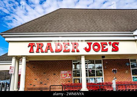 Épicerie Trader Joe, vue extérieure Banque D'Images