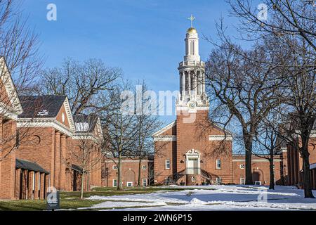 Sterling Divinity Quadrangle, Yale Divinity School, Yale University, New Haven, Connecticut, ÉTATS-UNIS Banque D'Images