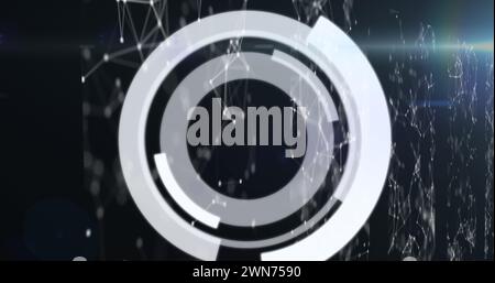 Illustration de l'exploration de l'oscilloscope sur un réseau de connexions Banque D'Images