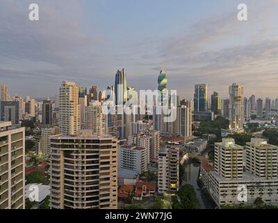 Panama City, Panama Downtown skyline Banque D'Images