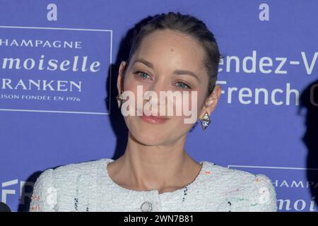 New York, États-Unis. 29 février 2024. NEW YORK, NEW YORK - FÉVRIER 29 : Marion Cotillard assiste au 29e rendez-vous avec French Cinema Showcase Opening Night au Walter Reade Theater le 29 février 2024 à New York. Crédit : Ron Adar/Alamy Live News Banque D'Images