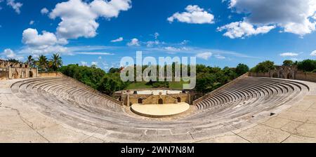 Panorama de l'amphithéâtre à Altos de Chavon, Casa de Campo, République Dominicaine Banque D'Images