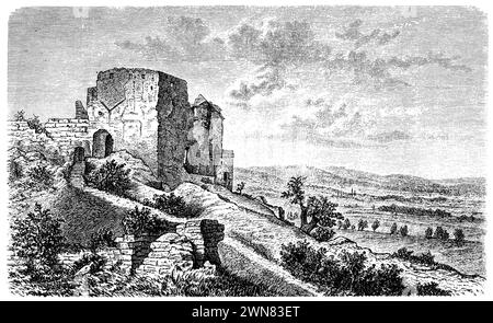 Ruines du château de Greifenstein en Silésie;ruines du château de Greifenstein en Silésie, , (encyclopédie, 1893), Trümmer der Burg Greifenstein en Schlesien, débris du château de Greifenstein en Silésie;débris du château de Greifenstein en Silésie Banque D'Images