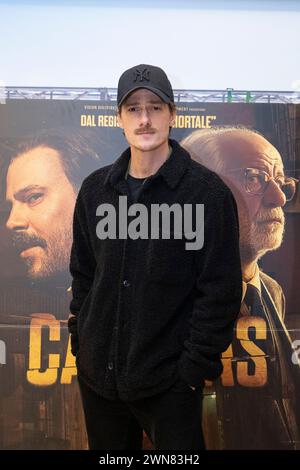 Milan, Italie. 01 mars 2024. Foto Alessandro Cimma/LaPresse 11-12-2023 Milano, Italie. Palazzo del cinema Anteo. Prima visione del nuovo fil CARACAS. Photo Alessandro Cimma/LaPresse 11-12-2023 Milan, Italie. Palais du cinéma Anteo. Première visualisation du nouveau film CARACAS. Antonio Folletto crédit : LaPresse/Alamy Live News Banque D'Images