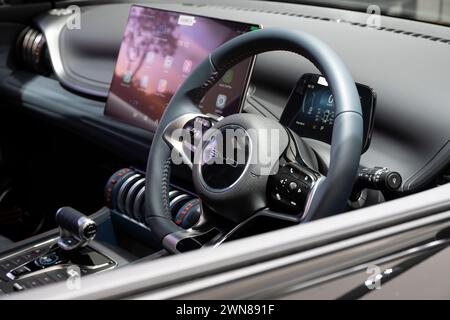 Salle d'exposition de voiture de BYD, Hong Kong, Chine. Banque D'Images