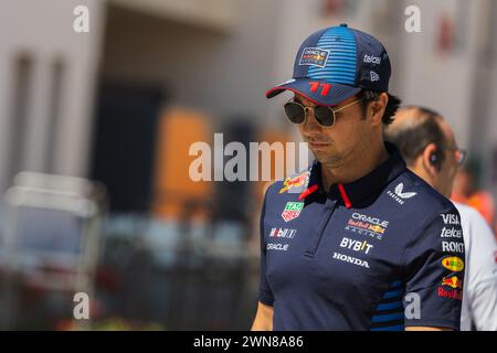 MANAMA, BAHREÏN, circuit international de Bahreïn, 29.Feb.2024 : Sergio Perez du Mexique et Oracle Red Bull Racing lors du Grand Prix de formule 1 de Bahreïn Banque D'Images