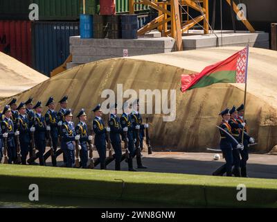 La garde d'honneur des forces armées biélorusses Banque D'Images