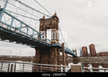 Pont bleu dans l'Ohio Banque D'Images