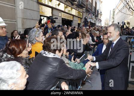 Madrid, Espagne. 01 mars 2024. Le roi d'Espagne Felipe VI assiste à l'acte 'Besapies du Christ de Medinaceli' le vendredi 01 mars 2024 crédit : CORDON PRESS/Alamy Live News Banque D'Images