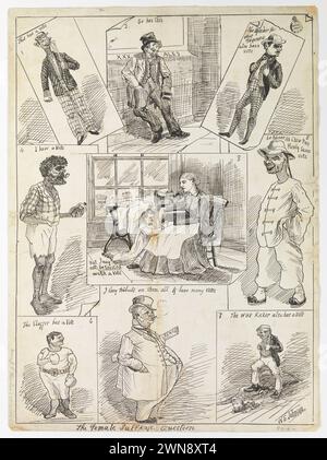 La question du suffrage féminin / W.E. Johnson 1891. Publié dans le Woman's suffrage Journal, Australie Banque D'Images