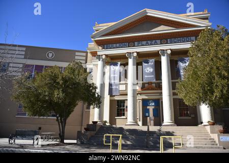 Miami, Arizona, États-Unis d'Amérique, 1/27/2024. Le Bullion Plaza Cultural Center & Museum est un travail dédié en cours. À l'origine, une école primaire publique. Banque D'Images