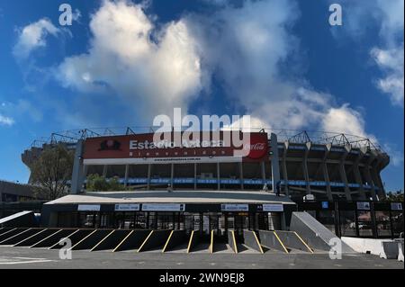 Estadio Azteca, stade Azteca, domicile du club de football Club America et lieu du match d'ouverture de la Coupe du monde de la FIFA 2026, Coyoacan, Mexique Banque D'Images