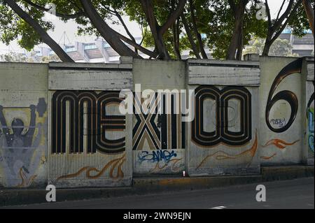 Estadio Azteca, stade Azteca, domicile du club de football Club America et lieu du match d'ouverture de la Coupe du monde de la FIFA 2026, Coyoacan, Mexique Banque D'Images