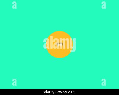 Vue aérienne minimaliste d'un van jaune Banque D'Images