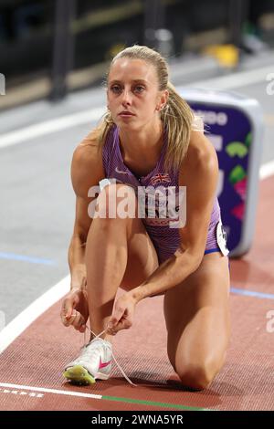 Glasgow, écosse, 01 mars 202, Jemma Reekie (GBR, 800 mètres) lors des Championnats du monde d'athlétisme 2024 à l'Emirates Arena, Glasgow le vendredi 1er mars 2024. (Photo : Pat Scaasi | mi News) crédit : MI News & Sport /Alamy Live News Banque D'Images