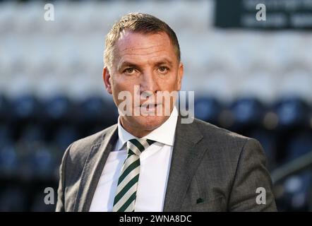 Dossier photo datée du 02-01-2024 du manager celtique Brendan Rodgers, qui croit avoir été leurs pires ennemis cette saison. Date d'émission : vendredi 1er mars 2024. Banque D'Images