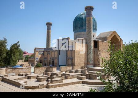 SAMARCANDE, OUZBÉKISTAN - 14 SEPTEMBRE 2022 : Tombeau de Tamerlan (mausolée de Gur-Emir). Samarcande, Ouzbékistan Banque D'Images