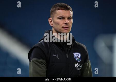 West Bromwich, Royaume-Uni. 01 mars 2024. Conor Townsend de West Bromwich Albion arrive avant le match du Sky Bet Championship West Bromwich Albion vs Coventry City aux Hawthorns, West Bromwich, Royaume-Uni, le 1er mars 2024 (photo par Gareth Evans/News images) à West Bromwich, Royaume-Uni le 3/1/2024. (Photo de Gareth Evans/News images/SIPA USA) crédit : SIPA USA/Alamy Live News Banque D'Images