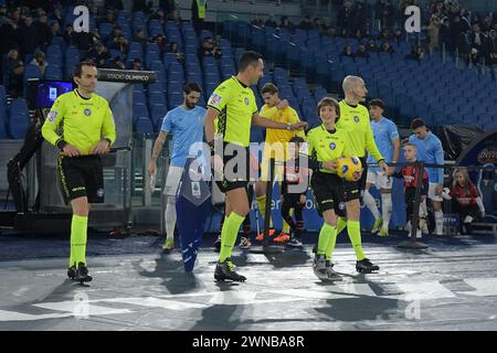 Roma, Italie. 01 mars 2024. Foto Fabrizio Corradetti/LaPresse 01 Marzo 2024 Roma, Italia - SS Lazio vs AC Milan - Campionato Italiano di calcio Serie A TIM 2023/2024 - Stadio Olimpico. Nella foto : 01 mars 2024 Rome, Italie - SS Lazio vs AC Milan - Championnat italien de football série A 2023/2024 - stade olympique. Sur la photo : crédit : LaPresse/Alamy Live News Banque D'Images